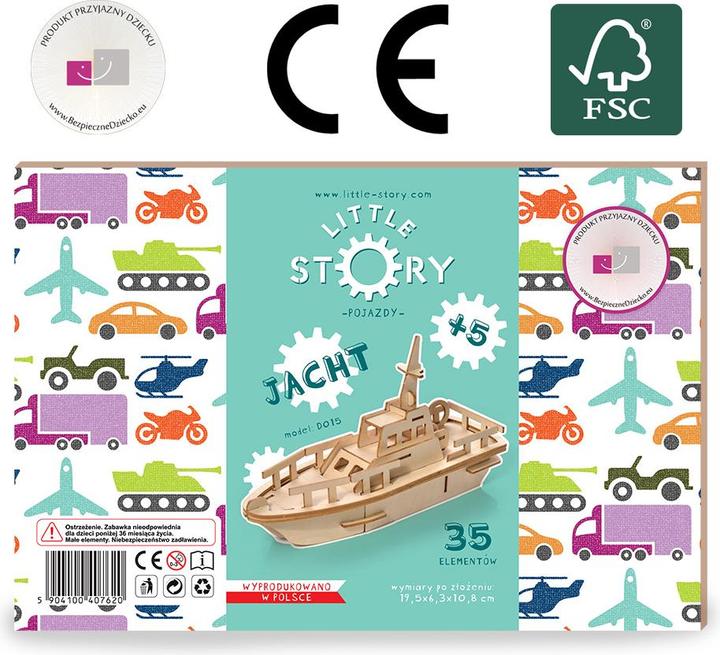 Productafbeelding Little Story Houten Puzzel Model 3D - Boot