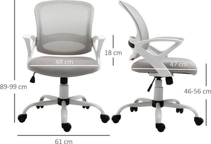 Produktbild Swisshandel24 Bürostuhl, Schreibtischstuhl mit Rollen, ergonomisch, höhenverstellbar, Grau