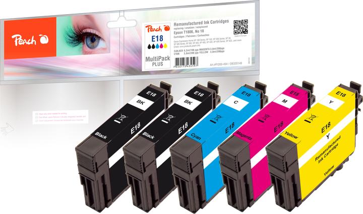 Actual product image Peach Ink Epson 18 MultiPack+ (C, M, Y)