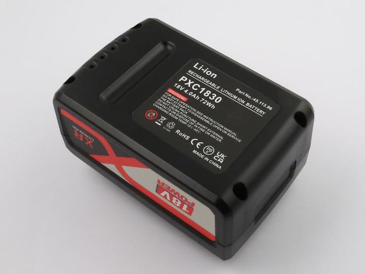 Produktbild AccuCell Akku passend für Einhell PXBP-300, PXBP-600, Li-ion, 18V, 4000mAh, 72Wh (18 V)