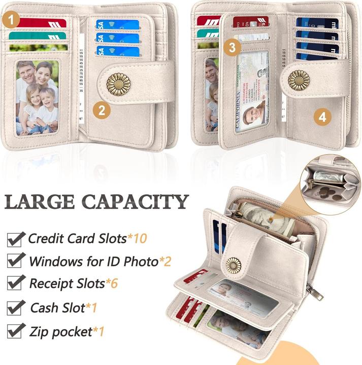 Produktbild Only-Bags.Store Brieftasche Grosse Kapazität PU-Leder Vintage Brieftasche