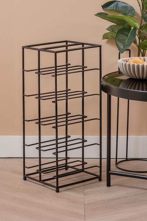 Actual product image present time Weinregal Duo Floor 57 x 25 cm, Schwarz (Wine bottle holder)