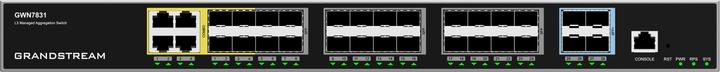 Actual product image Grandstream 24+4P GWN7831, 24x Gigabit ports, 4x SFP+ (24 ports)