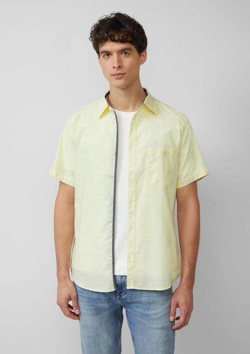 Immagine prodotto S.Oliver Hemd Slim Fit: Kurzarm-Hemd aus Baumwollstretch mit Flammgarnstruktur (S)