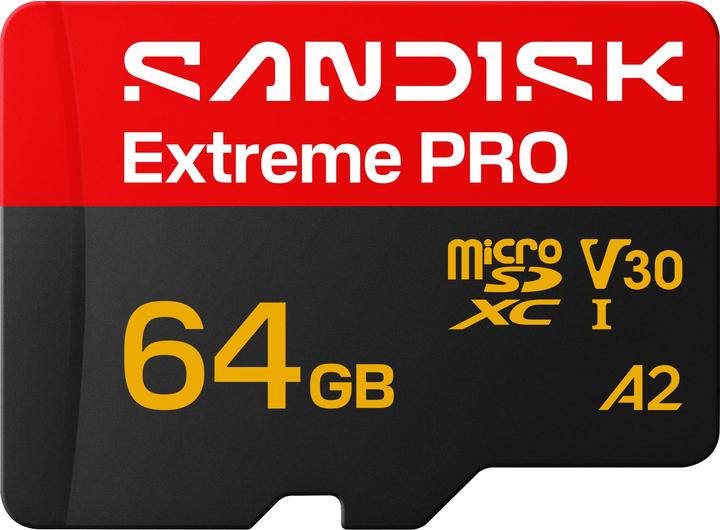 Produktbild SANDISK Extreme Pro microSDXC 64GB (64 GB, microSDXC, U1, UHS-I)
