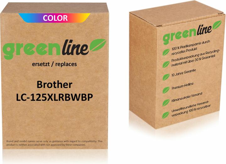Produktbild Inkadoo Druckerpatronen greenline ersetzt Brother LC-125 XL RBWBP Tintenpatrone, multipack Farbe (Color)