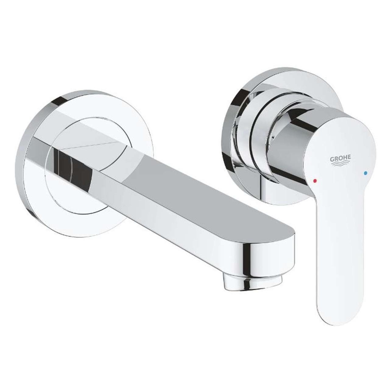 Grohe, Badkamermeubels, Bauedge - Wastafelkraan, 2-gats, Met Waste, Chroom