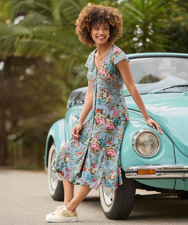 Actual product image Joe Browns Rose V-Neck Knee Dress (34)