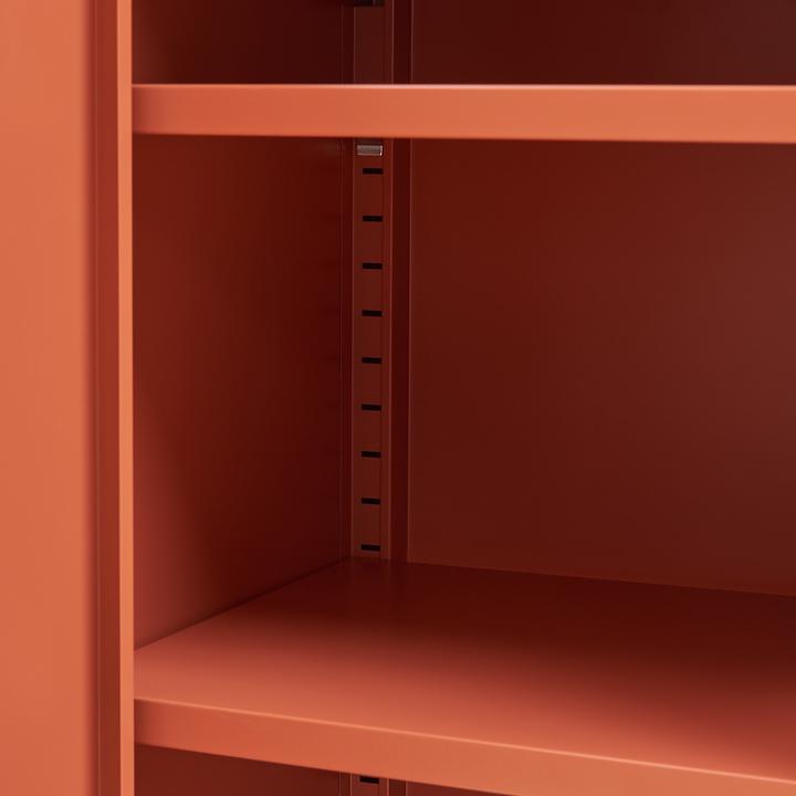 Actual product image En.Casa Metallschrank Burlöv Stahl Ziegelrot (88 x 40 x 35 cm)