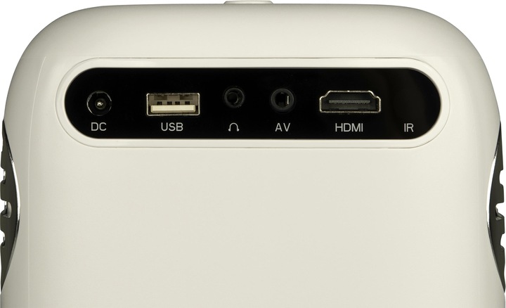 Actual product image Salora - 45BHM2550, LED projector up/right HD 2500 lumen Miracast, wit (Full HD, 200 lm, 1.27:1)