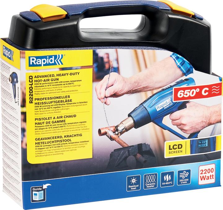 Actual product image Rapid R2200-LCD hot air gun