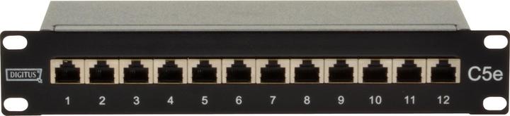 Produktbild Digitus Patch Panel 25,4cm 10Zoll Cat5e 12-Port geschirmt