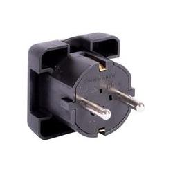 N&L Elektrotechnik, Spina + Connettore, SPINA FLAT 16A, IP20, NERO 17839