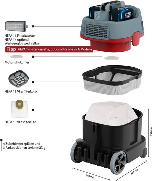 Actual product image Sprintus Era iGO with 5h batteries and charger (Dry vacuum cleaner)