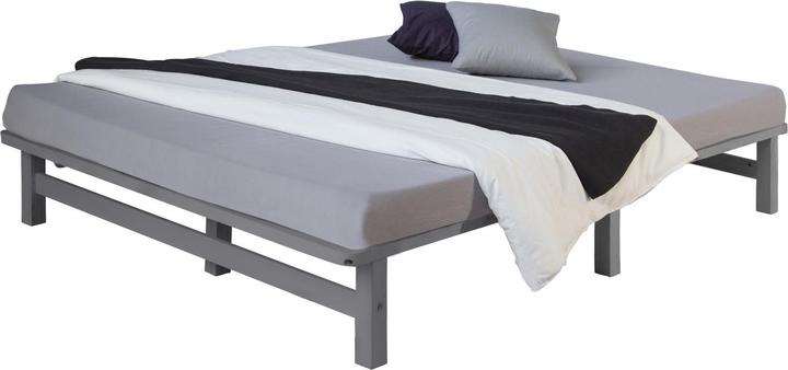 Immagine prodotto Jamb Letto a pallet Letto in legno 140x200cm in legno massiccio grigio (140 x 200 cm)