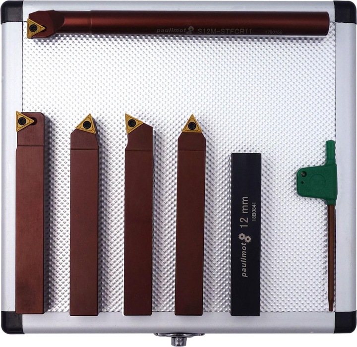 Produktbild Paulimot Drehmeissel-Set mit Wendeplatten, 14 mm, inkl. Bohrstange Ø 12 mm (14 mm)