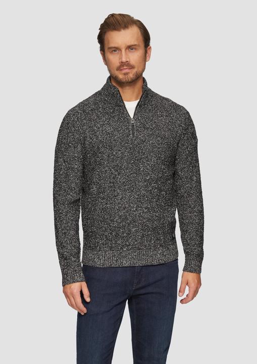 Image du produit S.Oliver Strickpullover Pullover mit Troyer-Kragen in Melange-Optik (XXL)