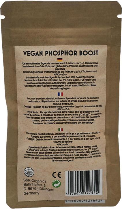 Nährwerte und Zutaten SR Organics Green Power 3l + Vegan Photsphor Boost Bag 30g (3.63 kg)