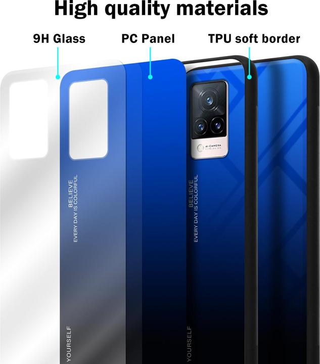 Produktbild Cadorabo TPU 2 Farben Glas Hülle (Vivo V21)