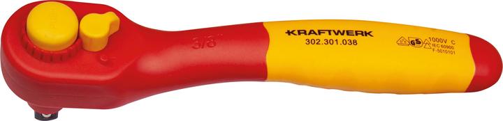 Actual product image Kraftwerk Electrician's reversible ratchet VDE (3/8")