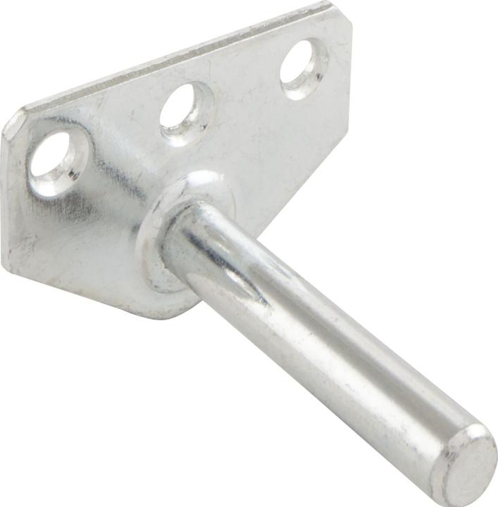 Actual product image Junie Triangular plate with support pin Plate size 45 x 31 mm, ø 8 mm, blue galvanised steel
