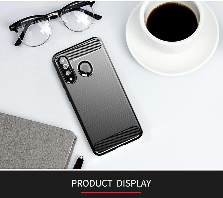 Actual product image Cadorabo TPU Ultra Slim carbon stainless steel Combi Cover (Samsung Galaxy A20s)