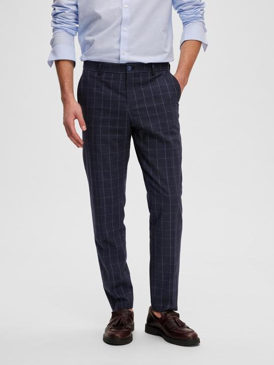 Actual product image Selected Checked linen trousers (44)