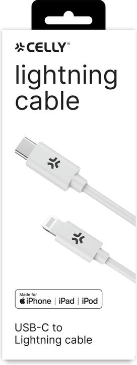 Image du produit Celly Lightning - USB type C (1 m, USB 3.2 Gen 2, 60 W)
