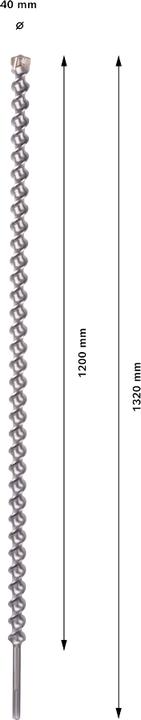 Produktbild Bosch Professional Zubehör Hammerbohrer SDS max-7, 40 x 1200 x 1320 mm (40 mm)