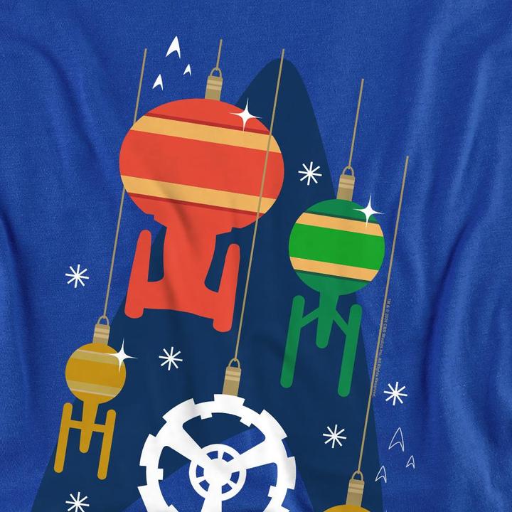 Actual product image Unisex Adult Spaceship Bauble Christmas Sweatshirt (L)