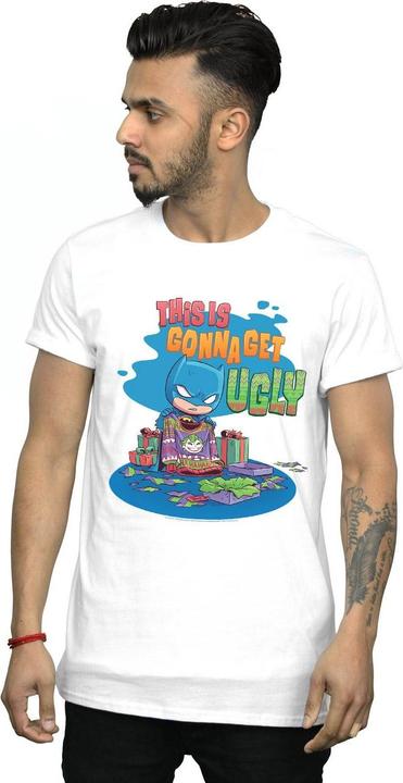 Actual product image Mens Super Friends Batman Joker Christmas Jumper T-Shirt (XL)