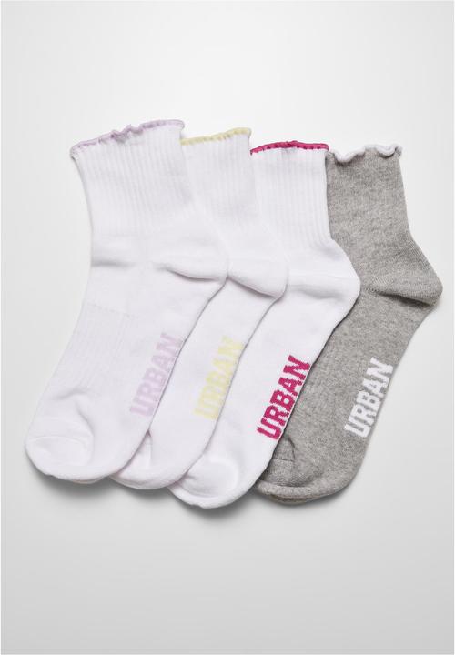 Produktbild Urban Classics Girly Small Edge Socks 4-Pack (4er Pack, 35 - 38)