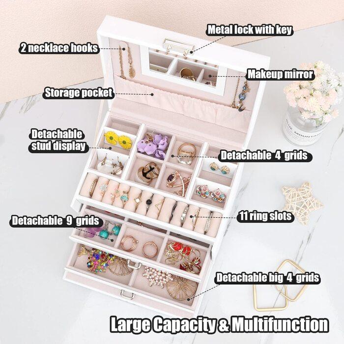 Actual product image Only-Bags.Store Jewellery box, Jewellery box with drawers, PU leather jewellery box Jewellery box large