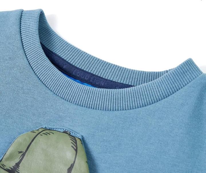 Produktbild VidaXL Kinder-Sweatshirt Mittelblau 140,Material: 92 % Baumwolle. 8 (140)