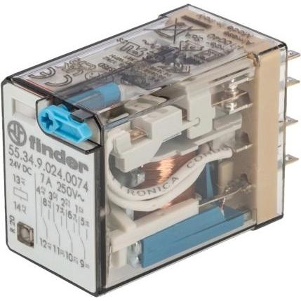 Finder Miniatur 4P 7A 24V DC LED Betriebsanzeige (55.34.9.024.0074) (55.34.9.024.0074)