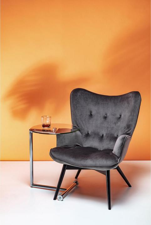 Actual product image Kare Design Armchair Vicky Velvet Grey
