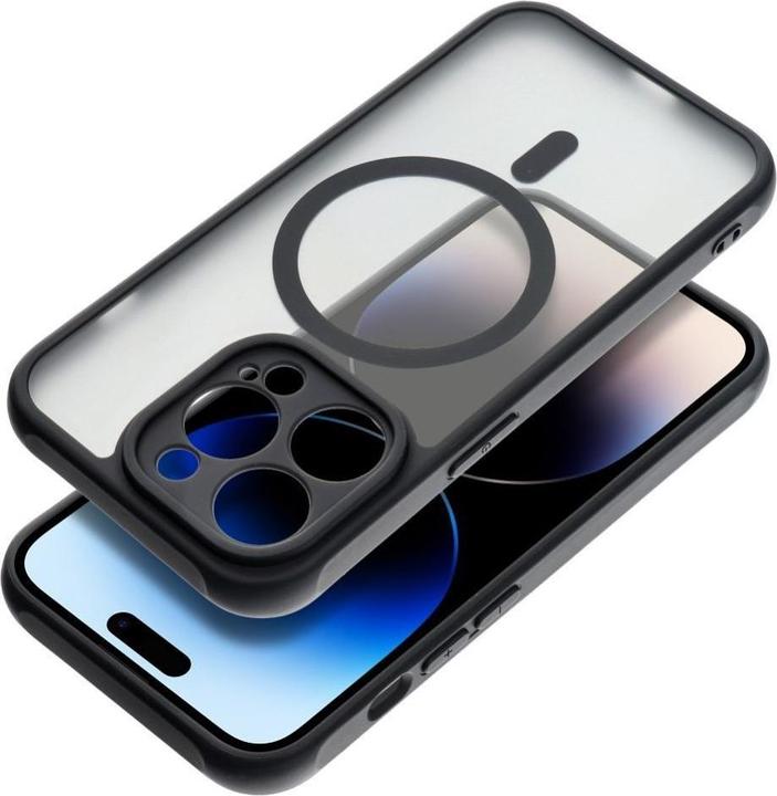 Actual product image OEM Back panel cover FULL MATTE MAG COVER case compatible with MagSafe for IPHONE 15 Pro black (Apple iPhone 15 Pro)