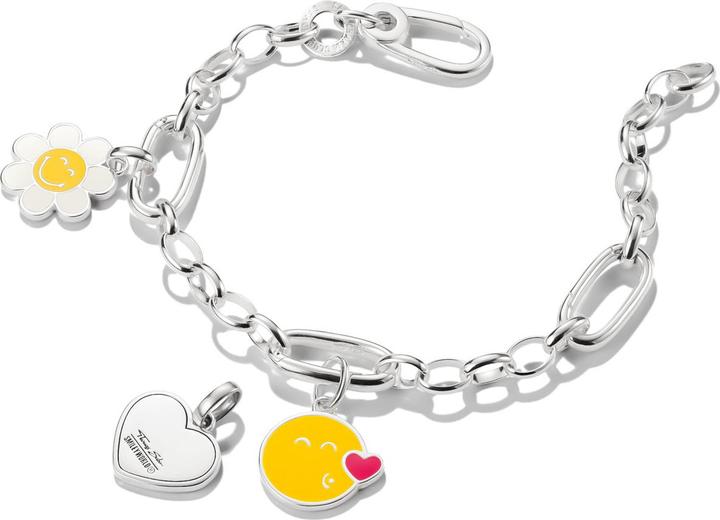 Immagine prodotto Thomas Sabo Smiley World Daisy Charm-Anhänger Connect Silber (Smalto, Argento)