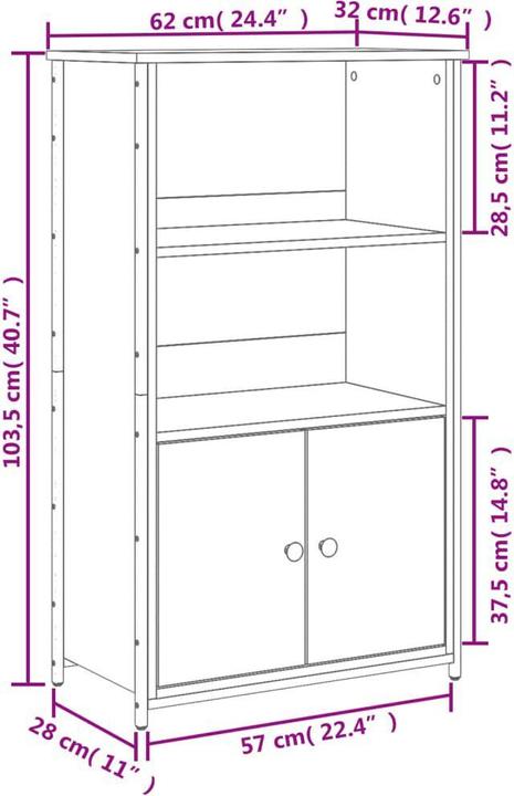 Image du produit vidaXL Highboard (62 x 32 x 103.50 cm)
