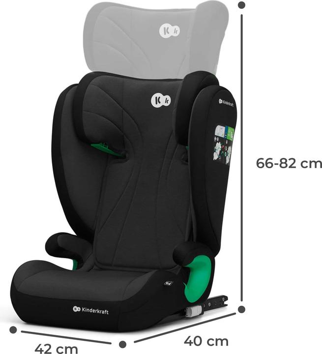 Actual product image KinderKraft Junior Fix 2 (Child seat, ECE R129/i-Size Standard)