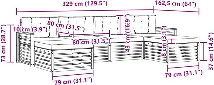 Produktbild vidaXL Outdoor-Sofa