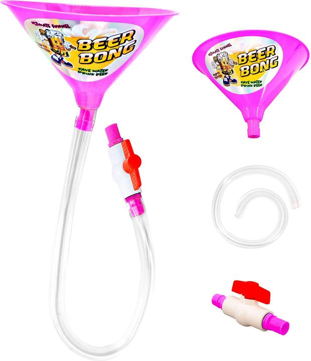 Produktbild Widmann Bier Bong in Pink mit Ventil Trinkspiel