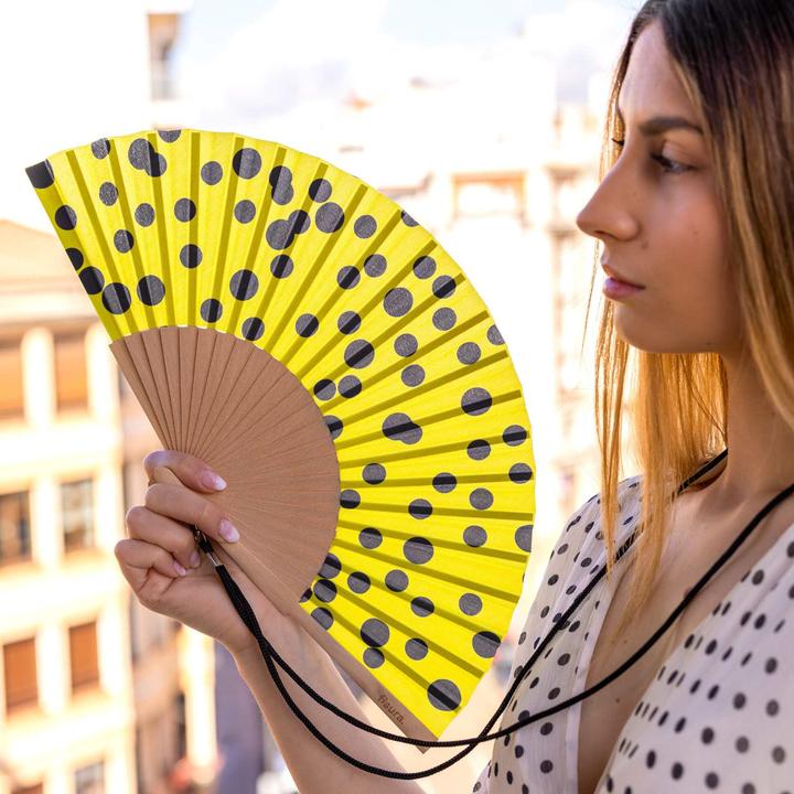 Produktbild Fisura Handfächer YELLOW DOTS