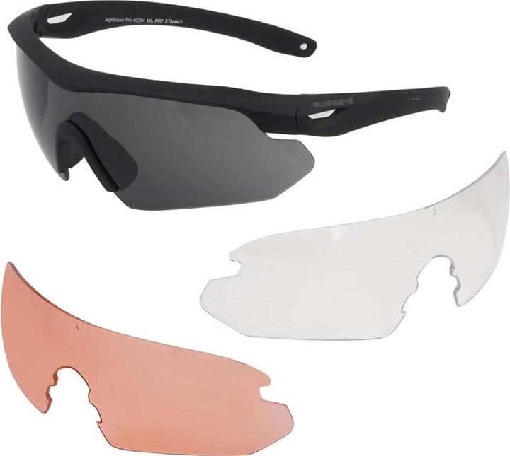 Actual product image Swiss Eye Glasses Raptor Pro rubber black laser lens 694/830-860/1064 green