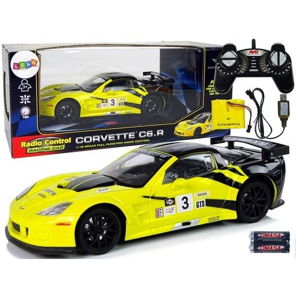 Lean Toys Sportwagen R/C 1:18 Corvette C6.R gelb