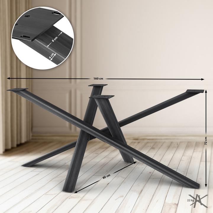 Immagine prodotto CLP Gambe del tavolo in acciaio Finney