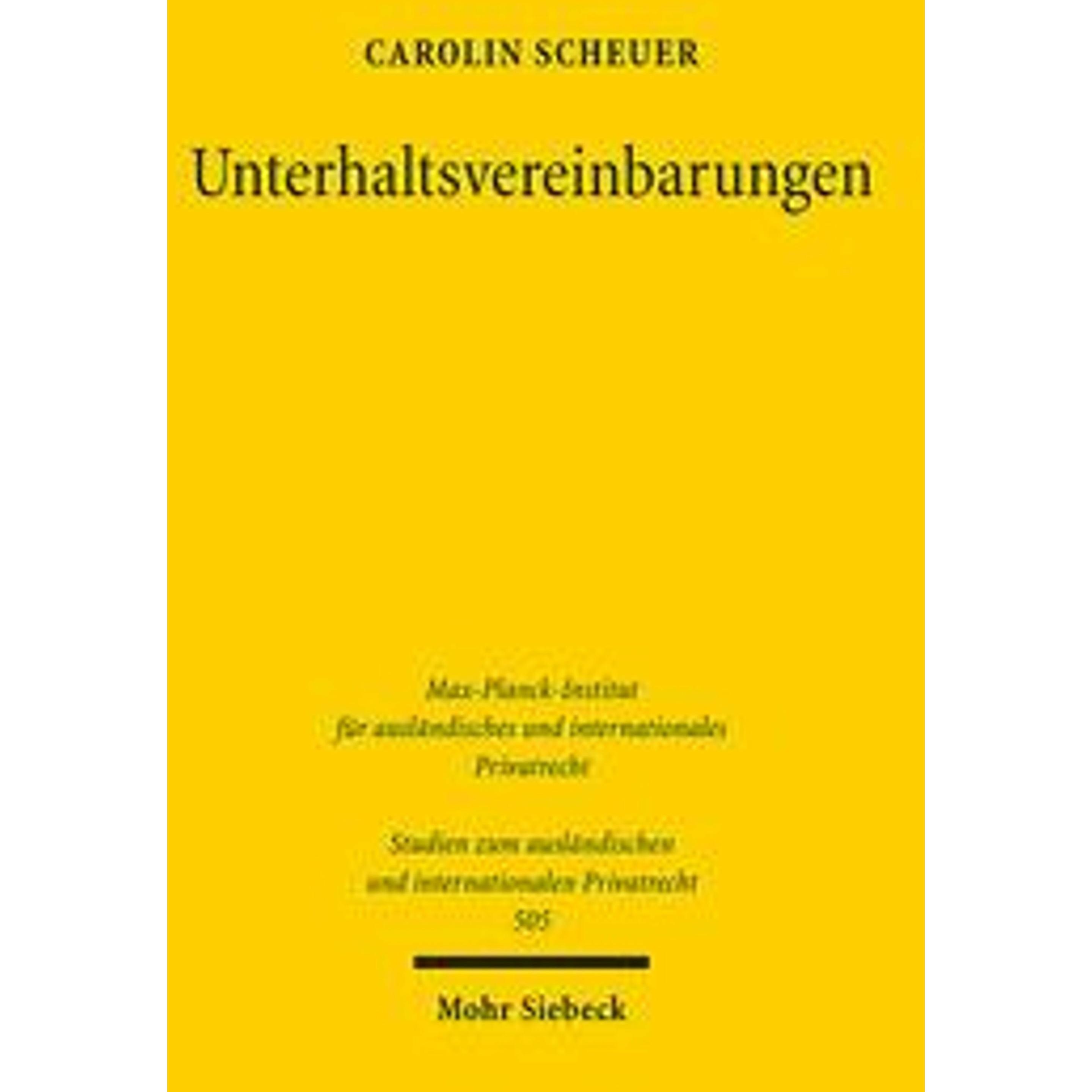 Thumbnail - Unterhaltsvereinbarungen, Fachbücher von Carolin Scheuer
