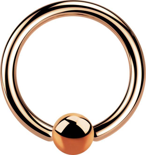 Immagine prodotto Star Piercing Anello con chiusura a sfera in oro rosa (senza ottone, Acciaio chirurgico 316L)