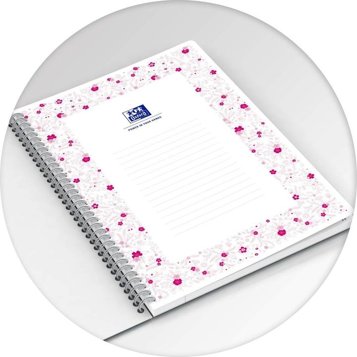 Produktbild Oxford FORME FLORAL - Spiralbuch (B5, Kariert, Harter Einband)