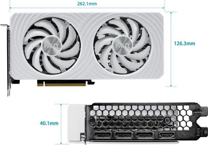 Produktbild Palit Grafikkarte RTX5060Ti WHITE OC 16 GB GDDR7 (16 GB)